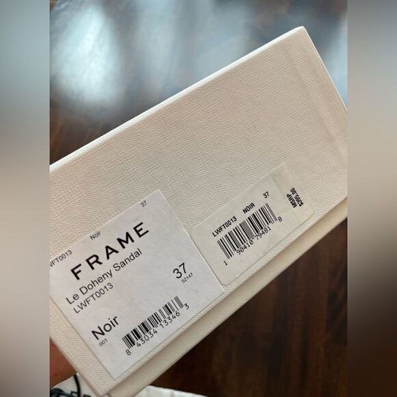 FRAME Le Doheny Heel Sandals Black - Picture 7 of 12